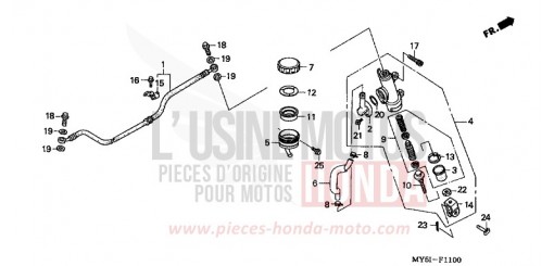 HAUPTBREMSZYLINDER, H. CB500S2 de 2002